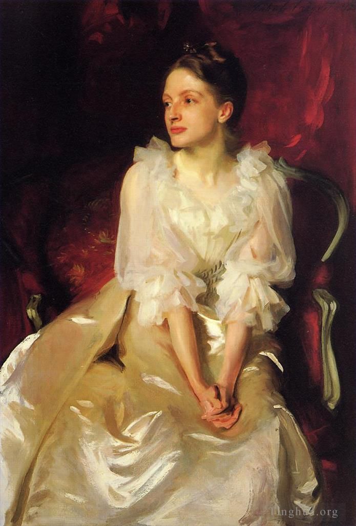 约翰·辛格·萨金特 的油画作品 -  《海伦·杜因纳姆小姐肖像》