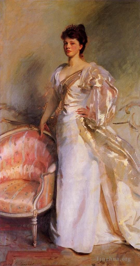 约翰·辛格·萨金特 的油画作品 -  《乔治·斯文顿夫人肖像》