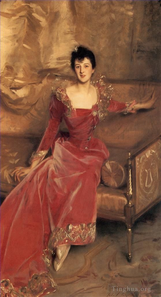 约翰·辛格·萨金特 的油画作品 -  《休·哈默斯利夫人肖像》