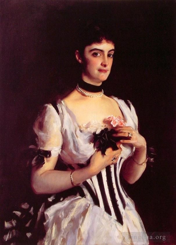 约翰·辛格·萨金特 的油画作品 -  《威尔顿·菲普斯夫人肖像》