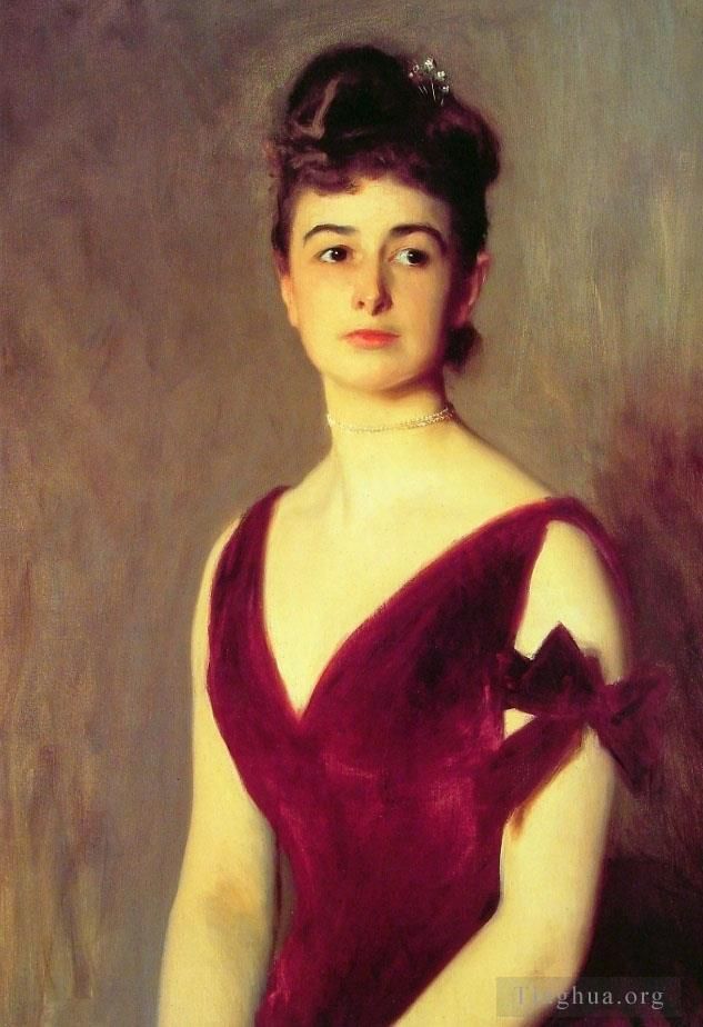 约翰·辛格·萨金特 的油画作品 -  《查尔斯·E·英寸夫人肖像》