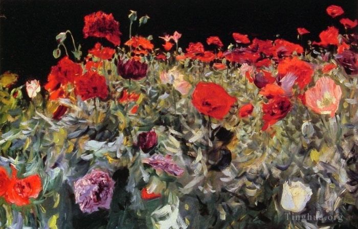 约翰·辛格·萨金特 的油画作品 -  《罂粟花》