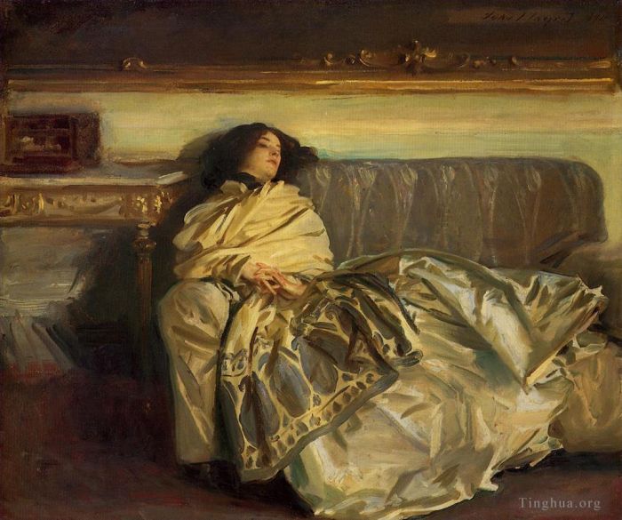 约翰·辛格·萨金特 的油画作品 -  《休息》