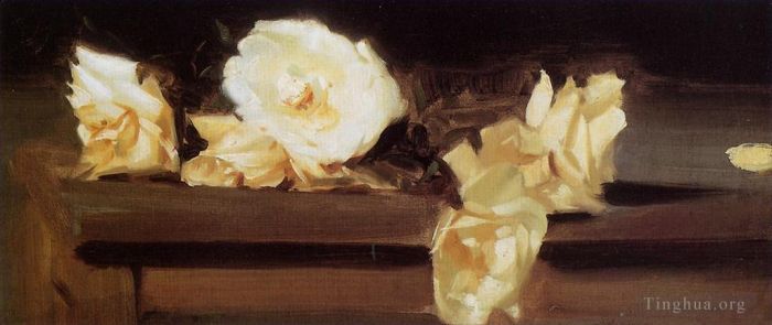 约翰·辛格·萨金特 的油画作品 -  《玫瑰》