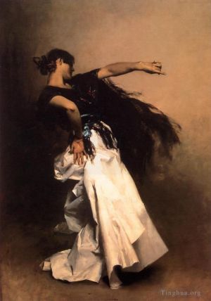 艺术家约翰·辛格·萨金特作品《西班牙舞者》