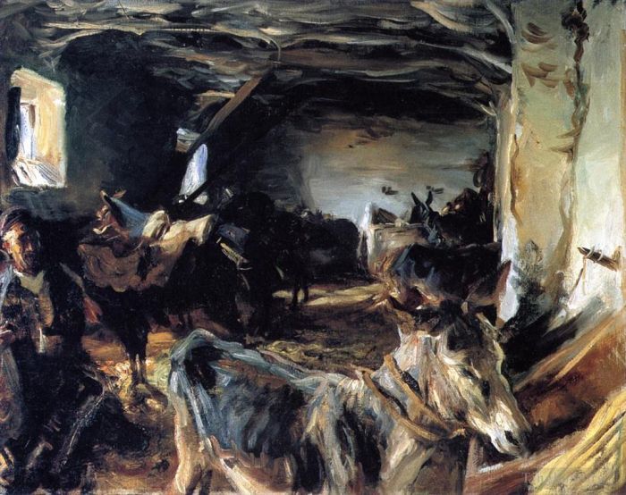 约翰·辛格·萨金特 的油画作品 -  《昆卡马厩》