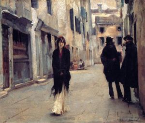 艺术家约翰·辛格·萨金特作品《威尼斯的街道》