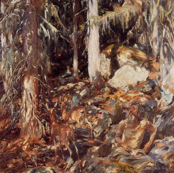 约翰·辛格·萨金特 的油画作品 -  《隐士》
