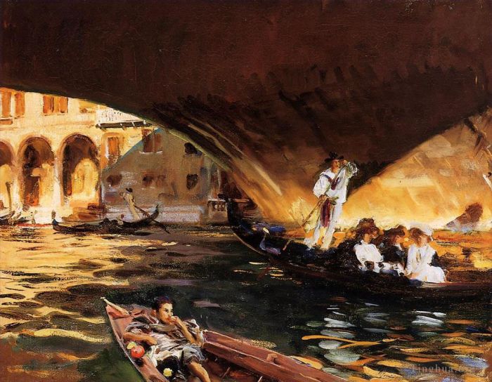 约翰·辛格·萨金特 的油画作品 -  《里亚托大运河》