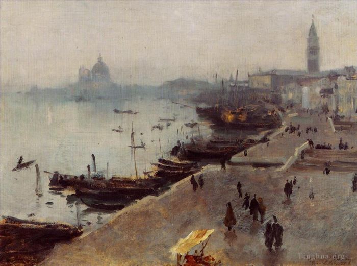 约翰·辛格·萨金特 的油画作品 -  《灰色天气下的威尼斯》