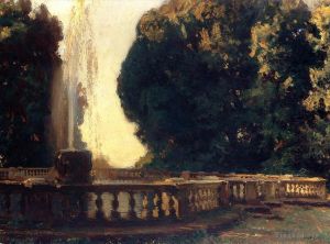 艺术家约翰·辛格·萨金特作品《托洛尼亚别墅喷泉》