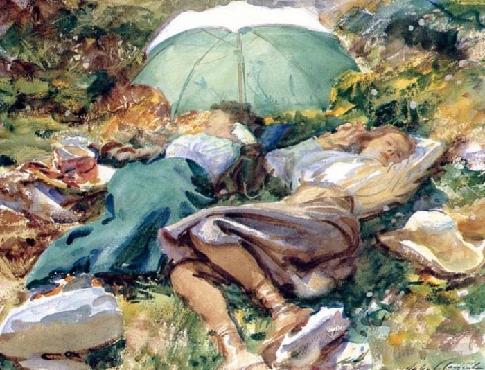 约翰·辛格·萨金特 的各类绘画作品 -  《午睡》