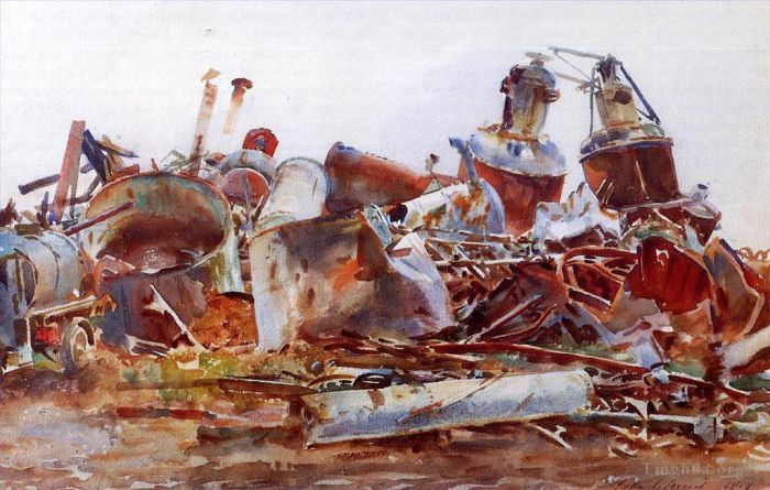约翰·辛格·萨金特 的各类绘画作品 -  《被毁坏的糖厂》