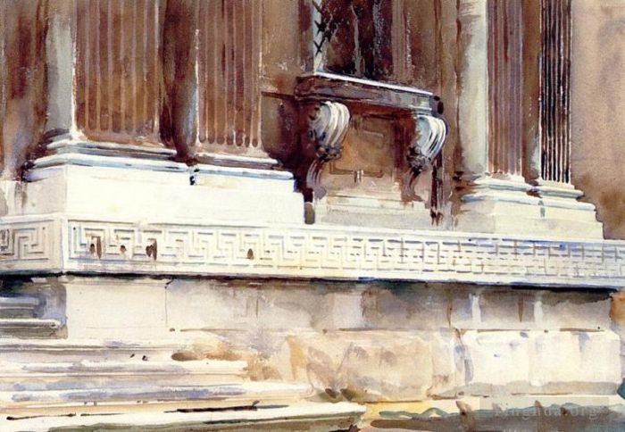 约翰·辛格·萨金特 的各类绘画作品 -  《宫殿的基座》