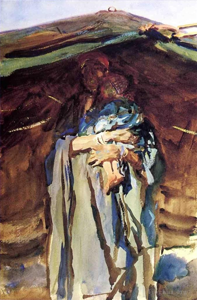 约翰·辛格·萨金特 的各类绘画作品 -  《贝都因人母亲》
