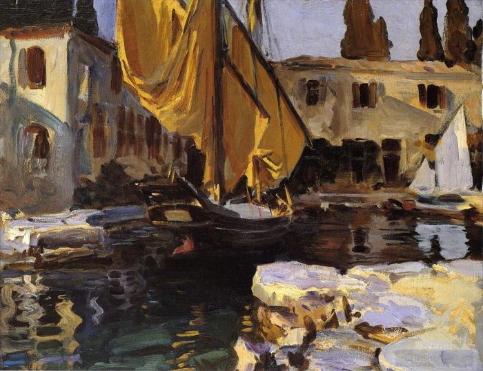 约翰·辛格·萨金特 的各类绘画作品 -  《圣维吉利奥金帆游船》