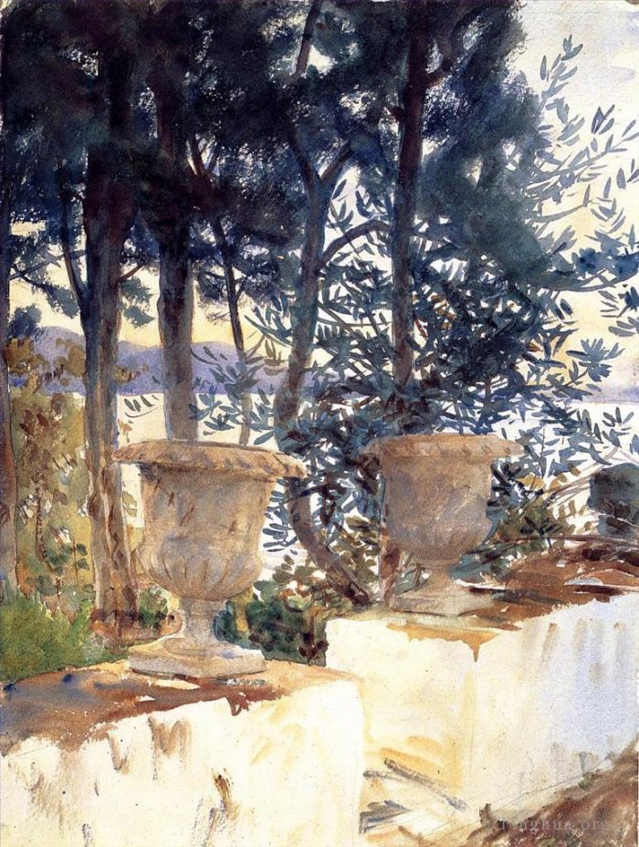 约翰·辛格·萨金特 的各类绘画作品 -  《科孚岛露台酒店》