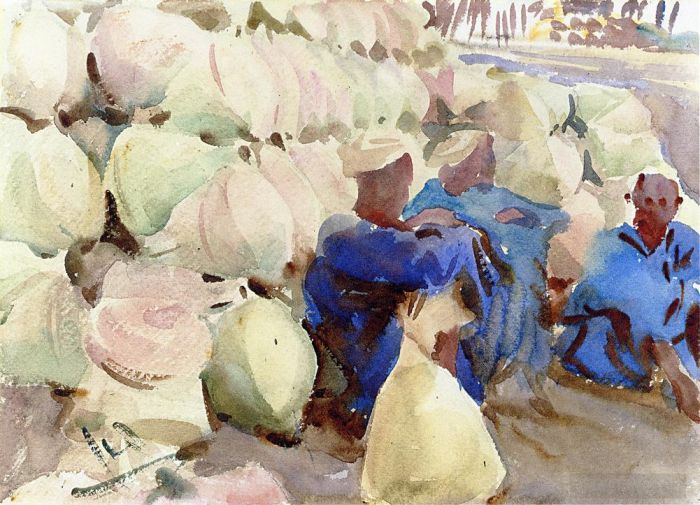 约翰·辛格·萨金特 的各类绘画作品 -  《埃及水罐》