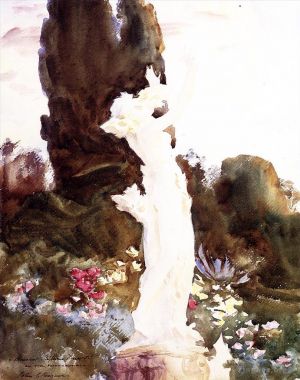 艺术家约翰·辛格·萨金特作品《花园幻想》