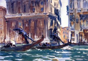 艺术家约翰·辛格·萨金特作品《在运河上》