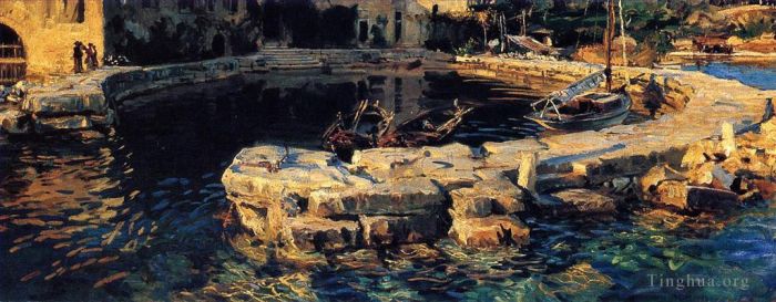 约翰·辛格·萨金特 的各类绘画作品 -  《圣维吉利奥加尔达湖》