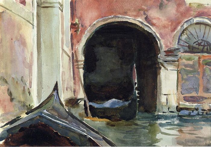 约翰·辛格·萨金特 的各类绘画作品 -  《威尼斯运河2》