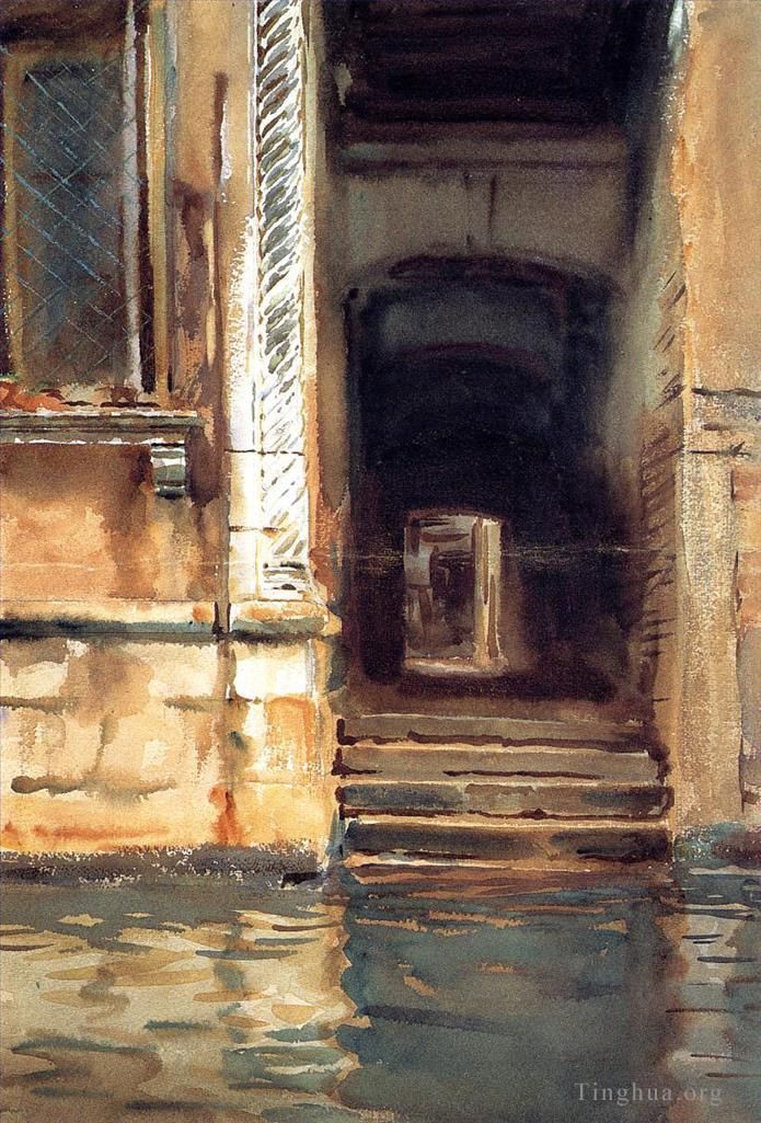 约翰·辛格·萨金特 的各类绘画作品 -  《威尼斯门口》