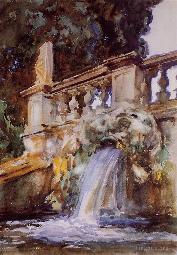 约翰·辛格·萨金特 的各类绘画作品 -  《托洛尼亚别墅,弗拉斯卡蒂》