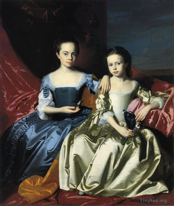 约翰·辛格尔顿·科普利 的油画作品 -  《玛丽和伊丽莎白·罗亚尔》