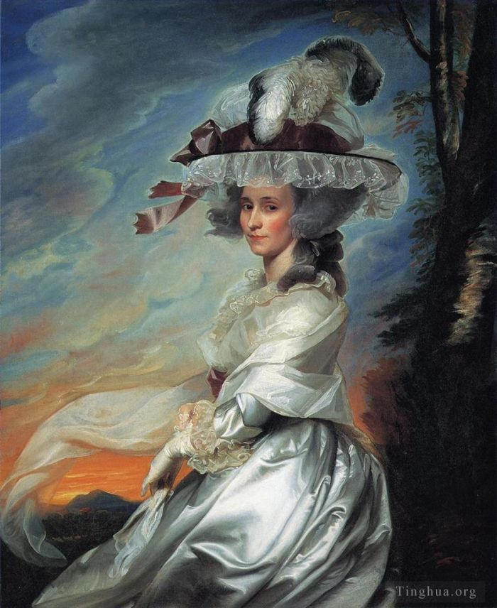 约翰·辛格尔顿·科普利 的油画作品 -  《丹尼尔·丹尼森·罗杰斯夫人阿比盖尔·布罗姆菲尔德》