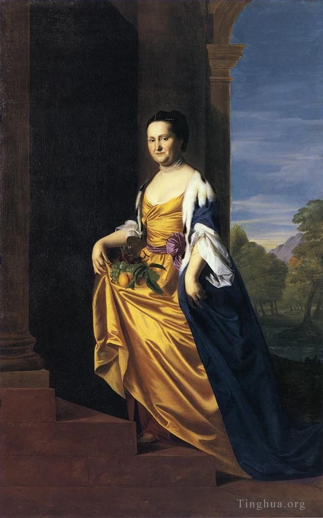 约翰·辛格尔顿·科普利 的油画作品 -  《杰里米亚·李·玛莎·斯威特夫人》
