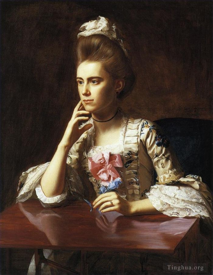约翰·辛格尔顿·科普利 的油画作品 -  《理查德·斯金纳夫人》