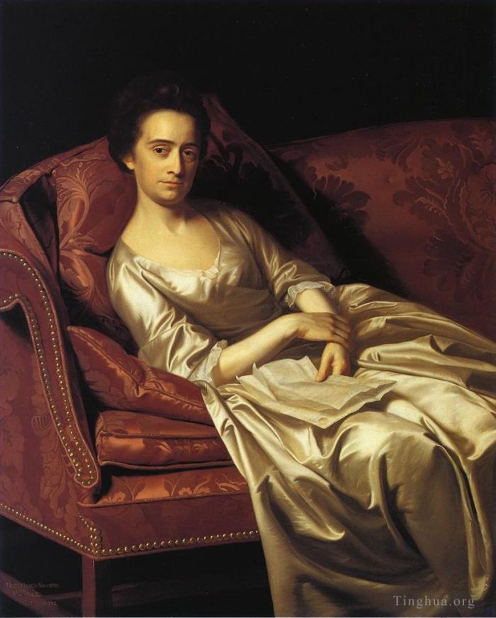 约翰·辛格尔顿·科普利 的油画作品 -  《一位女士的肖像》