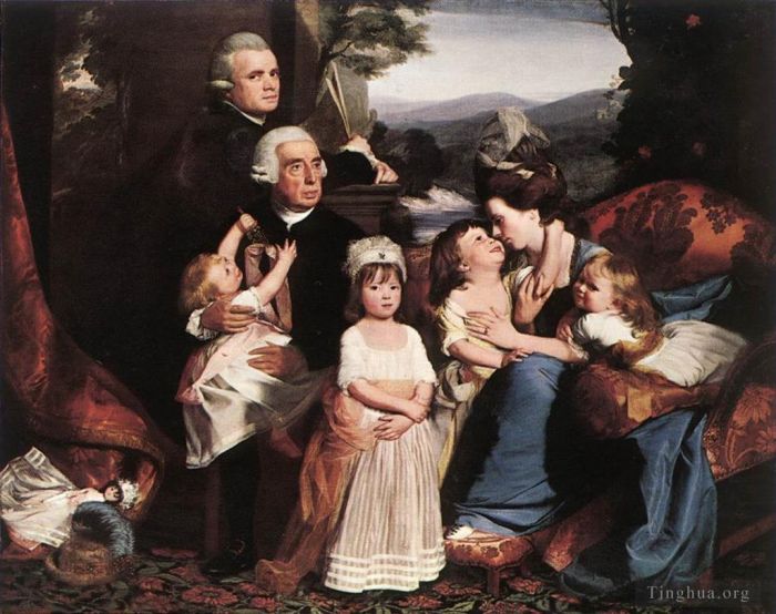 约翰·辛格尔顿·科普利 的油画作品 -  《科普利家族》