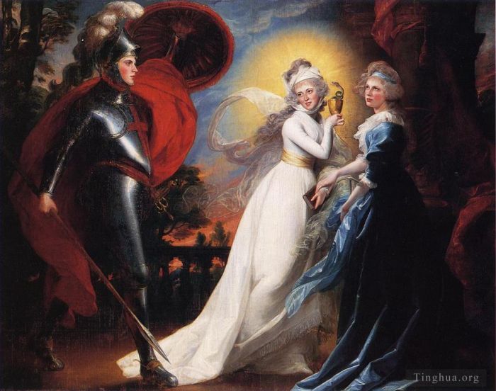 约翰·辛格尔顿·科普利 的油画作品 -  《红十字骑士》