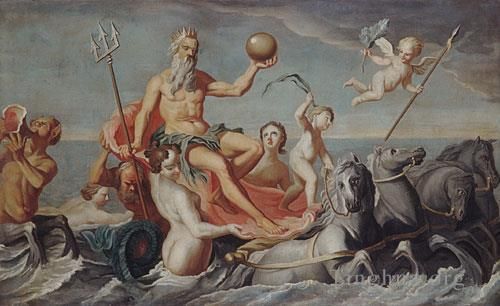 约翰·辛格尔顿·科普利 的油画作品 -  《海王星归来,约翰·辛格尔顿·科普利》