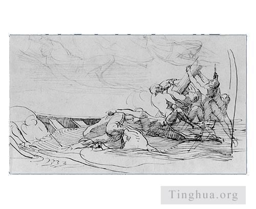 约翰·辛格尔顿·科普利 的各类绘画作品 -  《直布罗陀围攻研究》