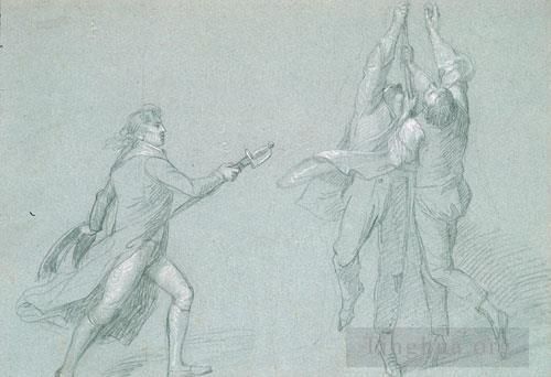 约翰·辛格尔顿·科普利 的各类绘画作品 -  《荷兰海军上将投降研究,1798》