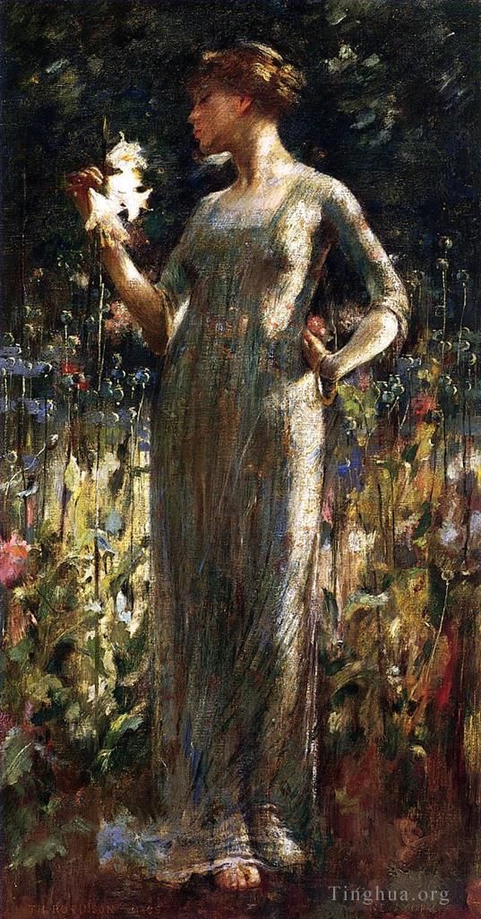 约翰·怀特·亚历山大 的油画作品 -  《国王的女儿又名百合女孩》