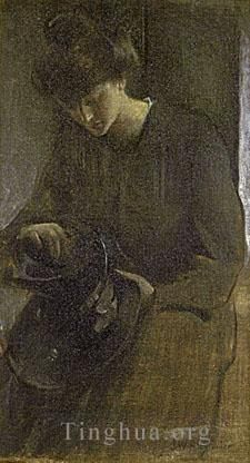 约翰·怀特·亚历山大 的油画作品 -  《劳苦者》