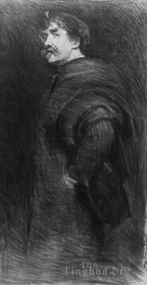 约翰·怀特·亚历山大 的油画作品 -  《詹姆斯·麦克尼尔·惠斯勒》