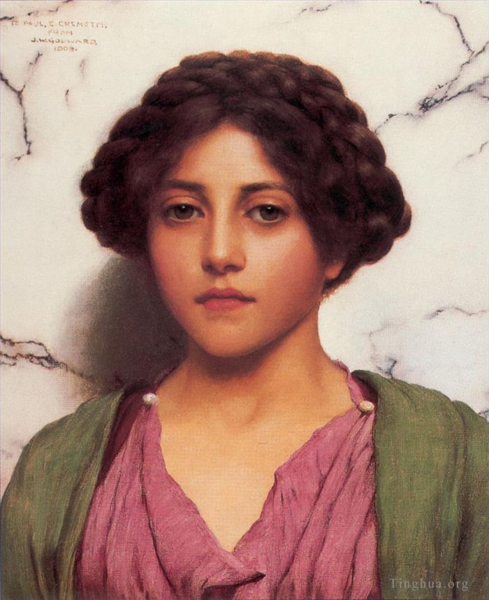 约翰·威廉·高沃德 的油画作品 -  《古典美人1909A》
