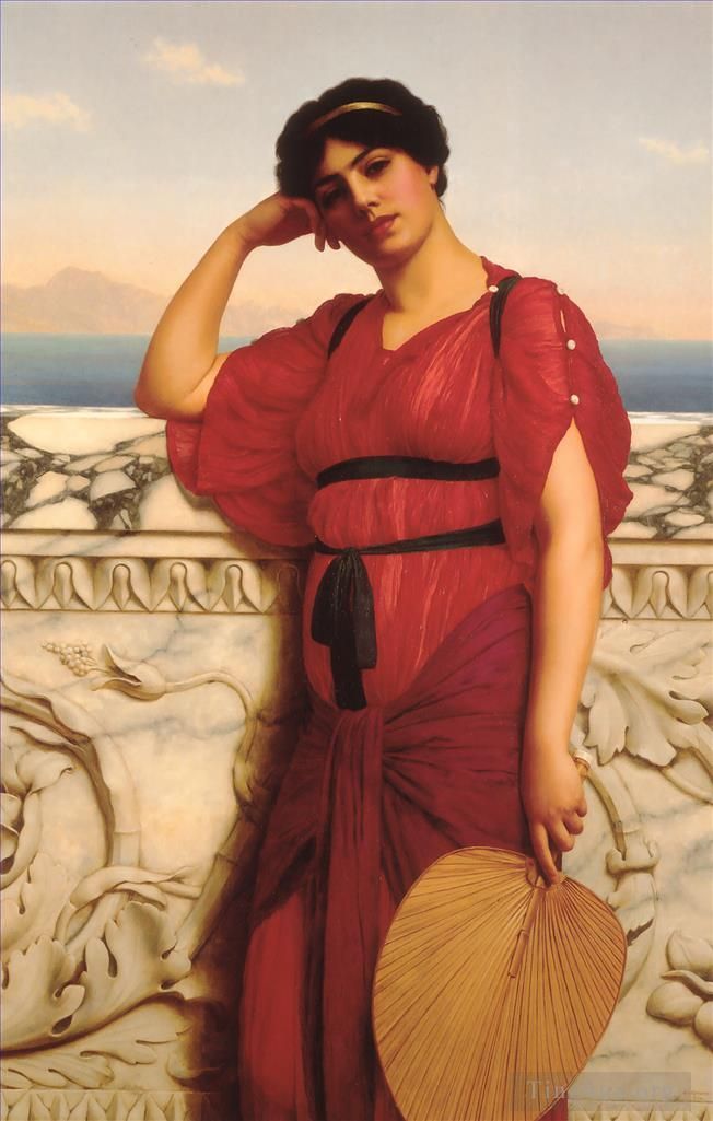 约翰·威廉·高沃德 的油画作品 -  《古典女士》