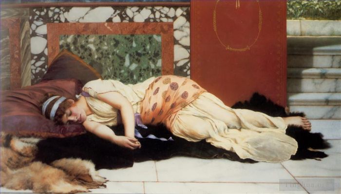 约翰·威廉·高沃德 的油画作品 -  《恩底弥翁,1893》