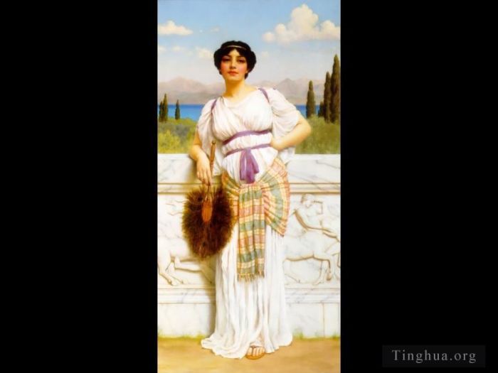 约翰·威廉·高沃德 的油画作品 -  《希腊美女1905》