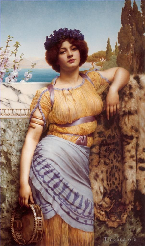 约翰·威廉·高沃德 的油画作品 -  《爱奥尼亚舞女》