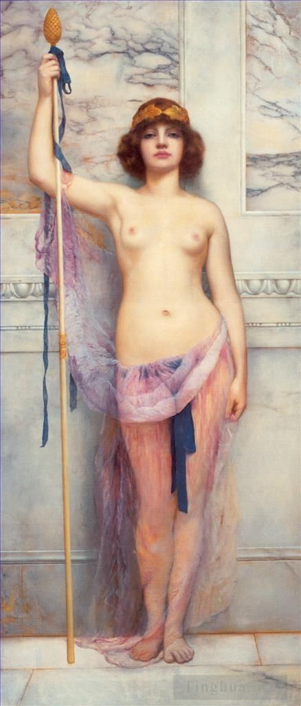 约翰·威廉·高沃德 的油画作品 -  《女祭司》