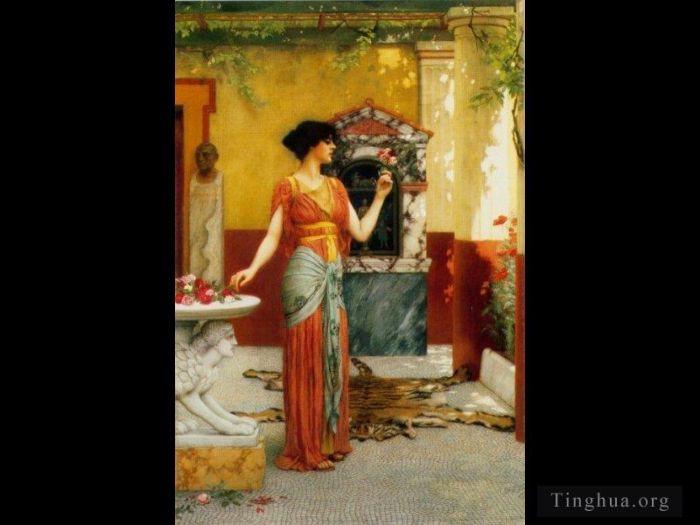 约翰·威廉·高沃德 的油画作品 -  《花束,1899》