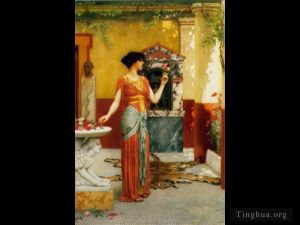 艺术家约翰·威廉·高沃德作品《花束,1899》