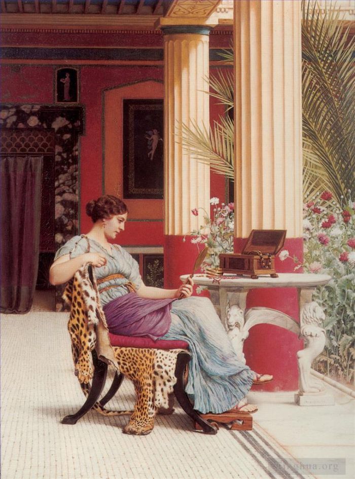 约翰·威廉·高沃德 的油画作品 -  《珠宝盒》